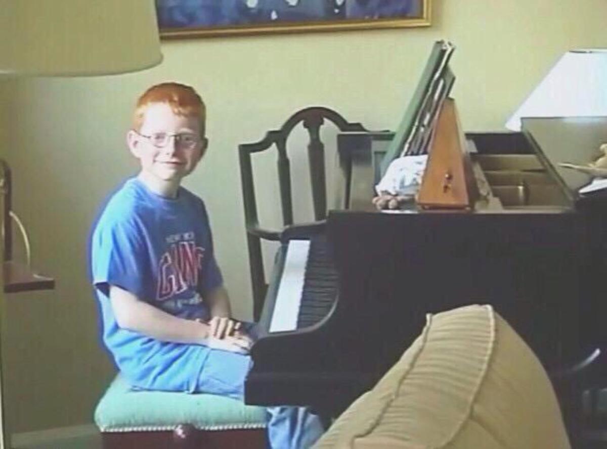 A childhood photo of Ed Sheeran, which appeared in the official music video for his song "Photograph", Photo Credit: Ed Sheeran France ÷/X