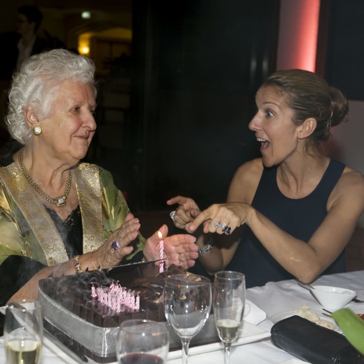 Céline Dion celebrating her mother Thérèse "Maman" Dion's birthday, Photo Credit: Céline Dion/Facebook